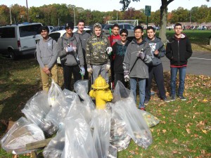 Eastern Regional High School Key Club assists in clearing of Little Timber Creek Nature Trail