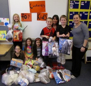 Evans Elementary School class collects costumes for less fortunate kids