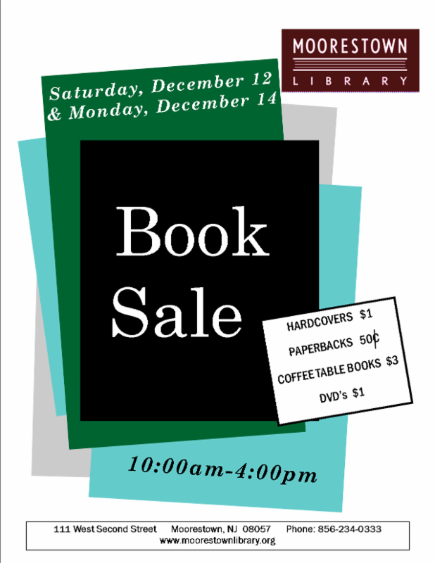 Moorestown Library hosts book sale Dec. 12 and 14
