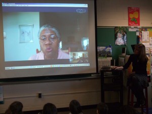 Kresson students Skype with author for question and answer sessions