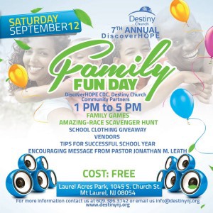 DiscoverHOPE Family Fun Day is Sept. 12, family fun and free clothing giveaways
