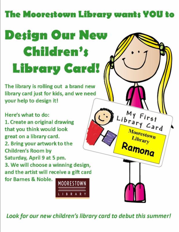 Moorestown Library asks residents to design new children’s library card