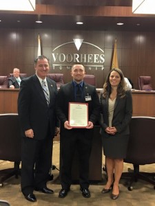 Voorhees Police Officer receives proclamation for going the extra mile