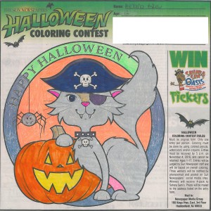 Shamong Sun announces Halloween Coloring Contest winners