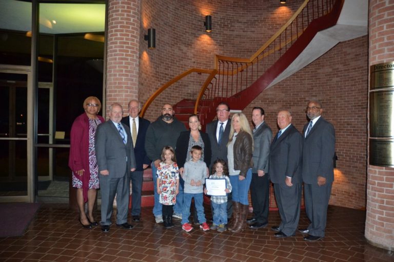 Burlington Township Council members honor survivor Dominic Mazzio with Patient Courage Award