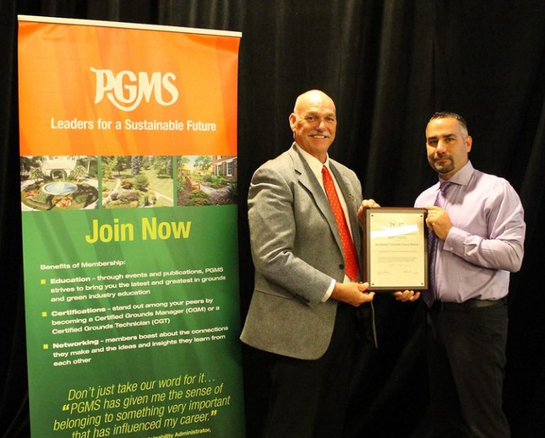 Burlington Township Grounds Department wins Merit Award for school grounds maintenance