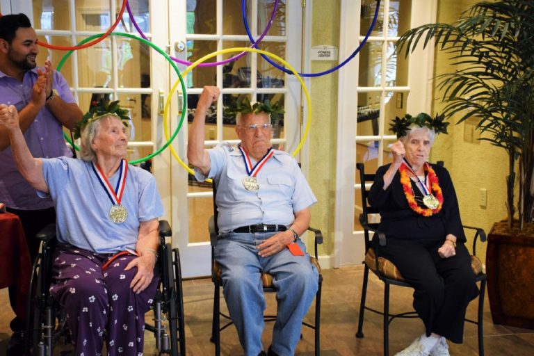Senior residents at Spring Hills Cherry Hill host their own Olympic Games