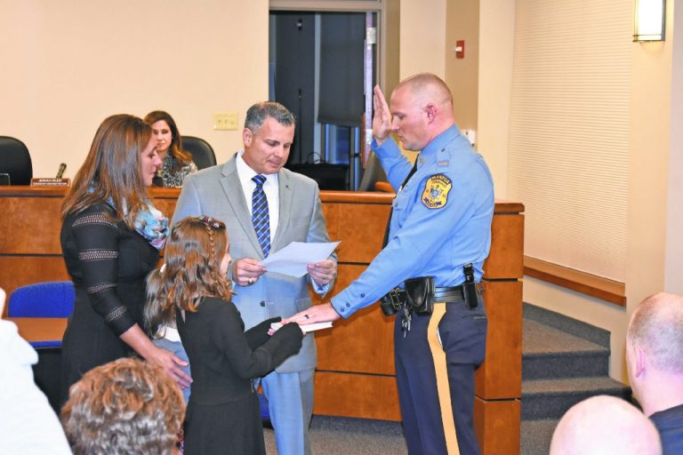Four Mantua police officers promoted