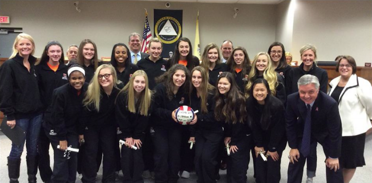 Evesham Council honors Cherokee High School girls varsity volleyball for record wins
