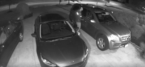 Mantua Police say car burglary suspect caught on camera checking for unlocked cars