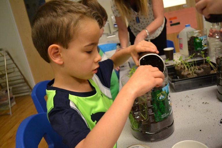 Planting the seeds for the future: kindergarteners learn about saving the planet