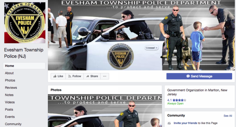 Evesham Township Police Department’s Facebook page hits milestone surpassing 30,000 likes
