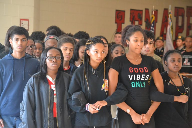 LRHSD students march in honor of Martin Luther King Jr. at Lenape High School