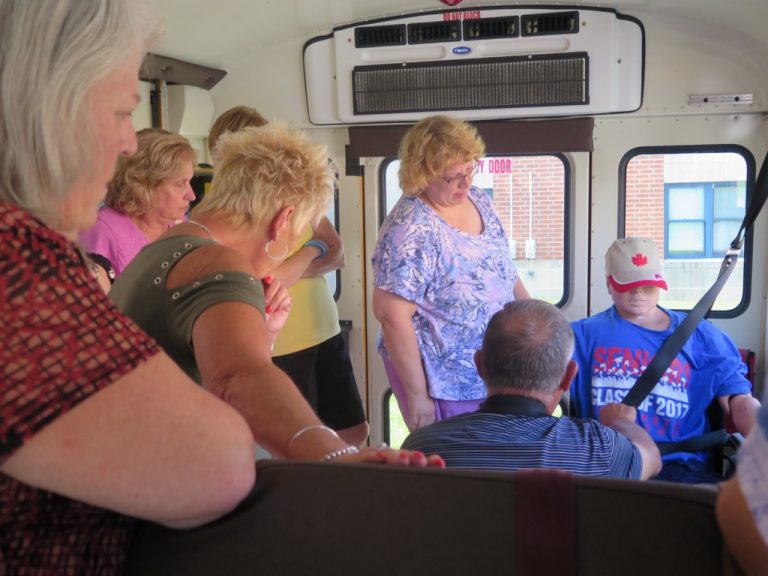 District bus drivers get hands-on training for emergency bus evacuations