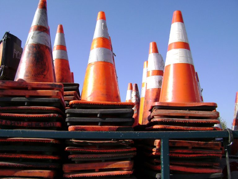 Roadwork along Almonesson Road in Gloucester Township