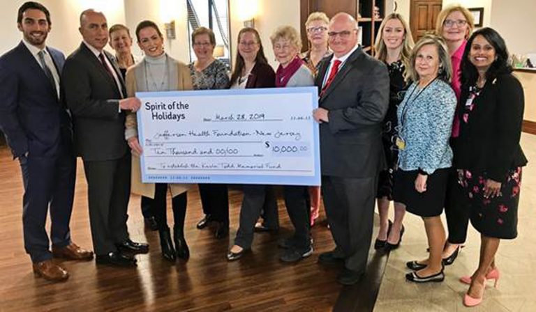 Jefferson Health Foundation – NJ receives $10,000 donation to establish Kevin Todd Memorial Fund to support HIV/AIDS patients and their families
