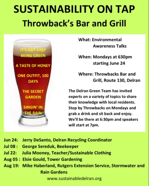 Delran’s Green Team to host “Sustainability on Tap” starting June 24
