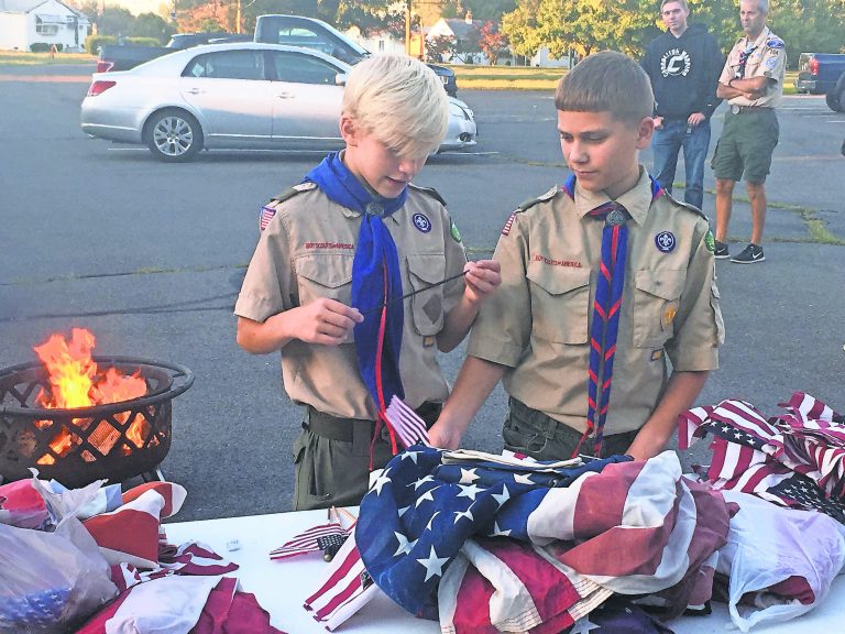 Burlington Boy Scouts honor nation’s flag