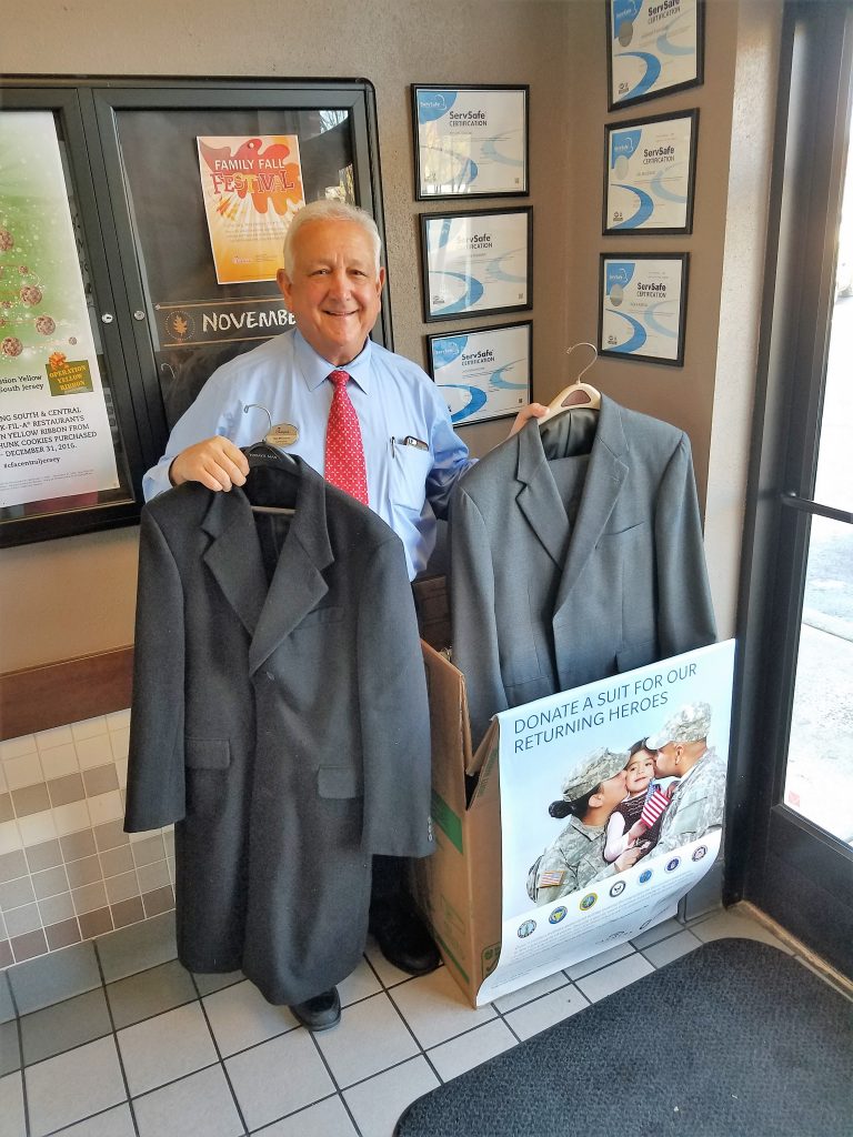 Delran Business Association member Joe Chascsa gears up for his fourth ‘Suits for Soldiers’ campaign