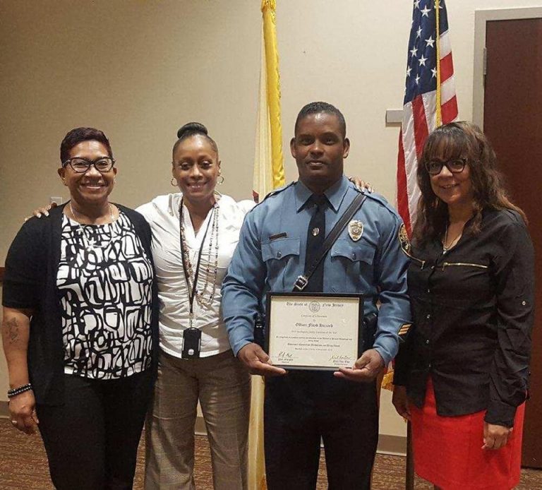 Burlington Township police officer recognized for service to community