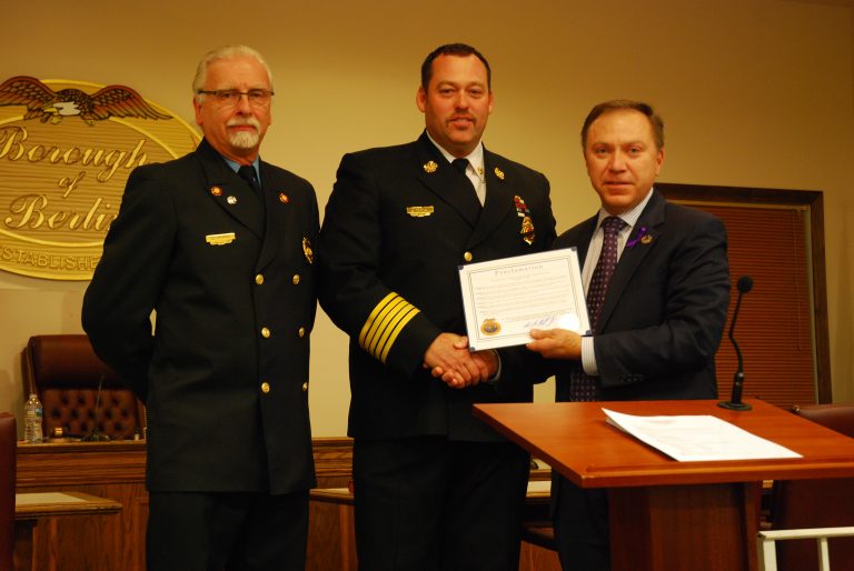 Council honors Berlin Fire Co., local competitive racer