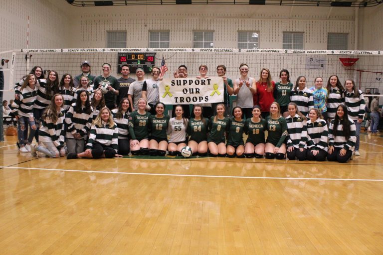 ‘Touchdown! Spike!’ Seneca’s volleyball, football team compete for Operation Yellow Ribbon