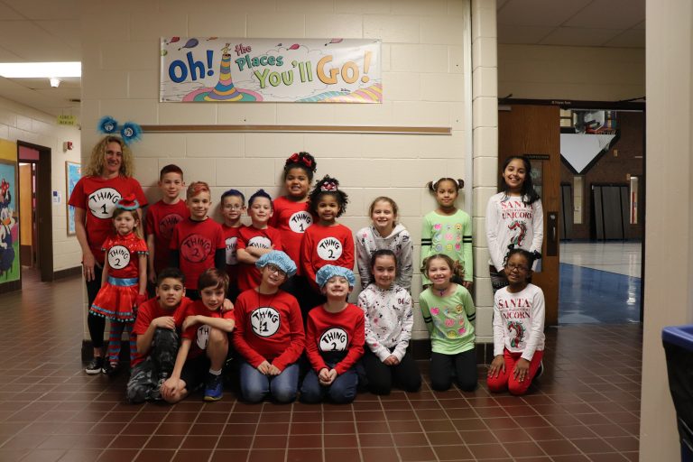 Radix Elementary School students celebrate Dr. Seuss during Read Across America week