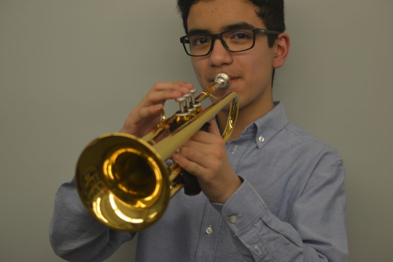 Young musician makes noise