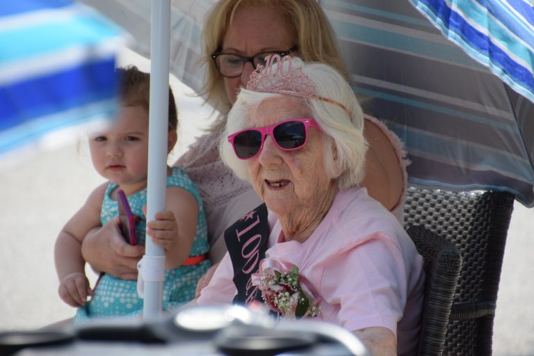 A Deptford star: Peg Mendoza marks 100th birthday with surprise parade