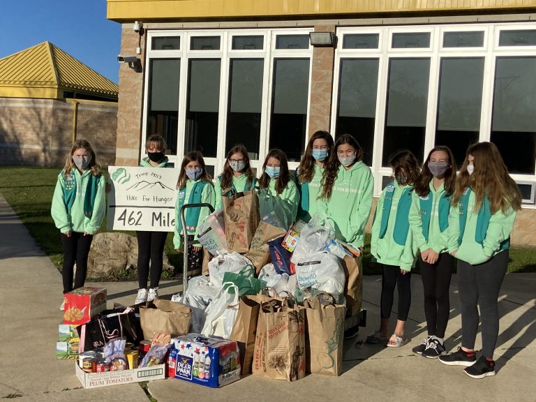 Shamong Girl Scouts hike nearly 500 miles for hunger