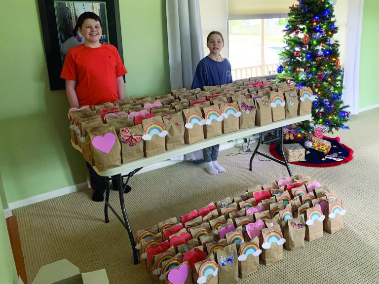 Local family packages 150 meals for the homeless