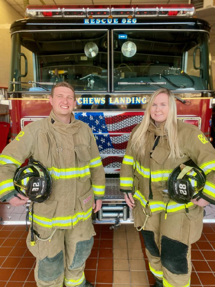 Siblings serve together as Gloucester Township Volunteer Firefighters