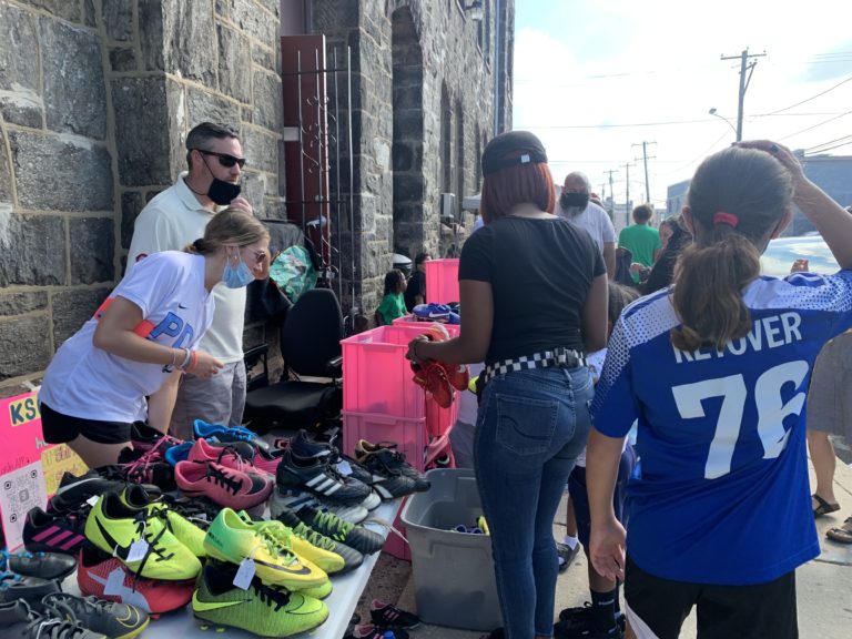 Voorhees sisters collect 255 pairs of soccer cleats for area kids