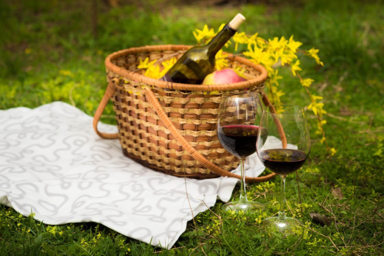 Raffle tickets for Winter Wine basket available at Marie Fleche Library
