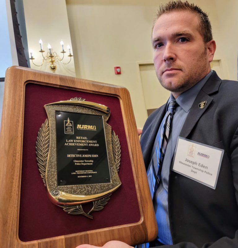 Gloucester Township police detective honored with prestigious Retail Theft Award