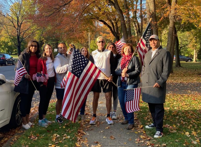 Moorestown resident runs 11 miles with American flag
