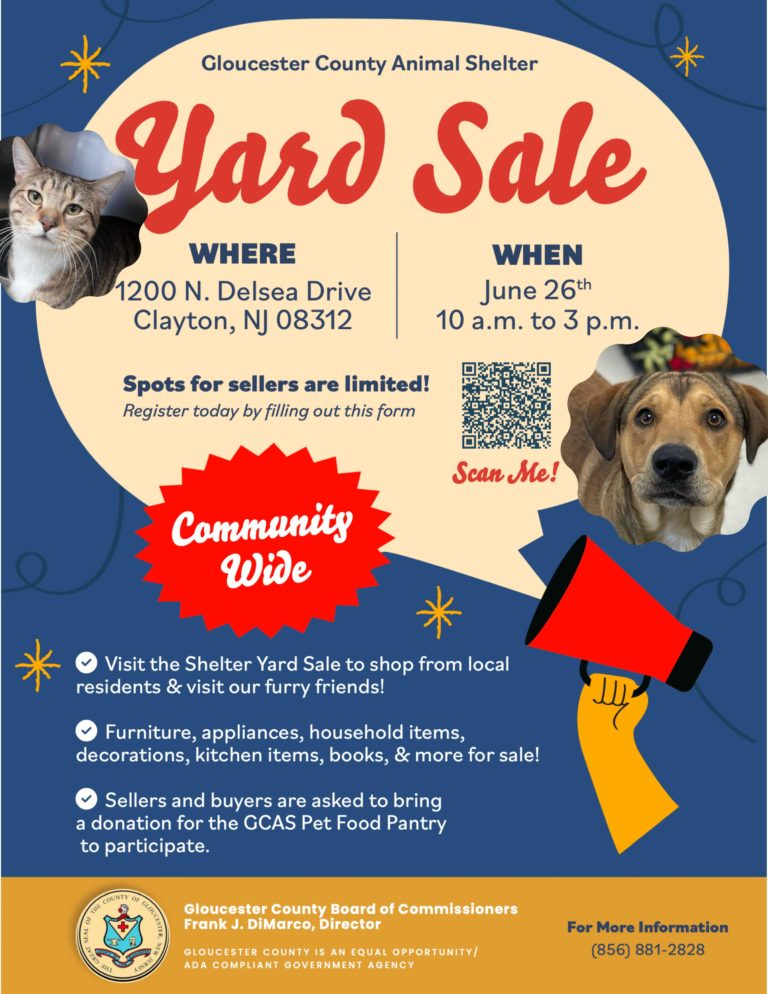 Community yard sale will benefit Gloucester County Animal Shelter