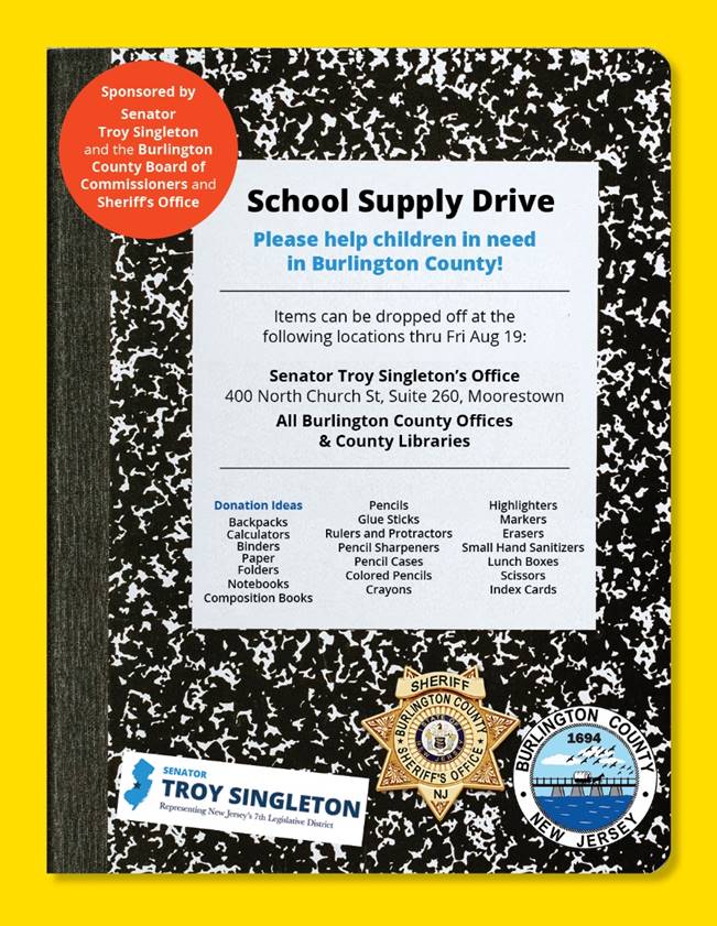 Burlington County collecting school supplies for families in need