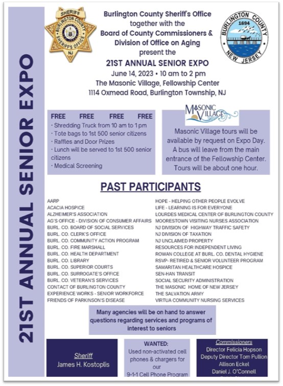 Burlington County Senior Expo returning on June 14