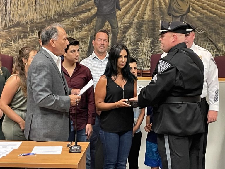 Police sworn in, firefighters get recognition at Deptford council meeting