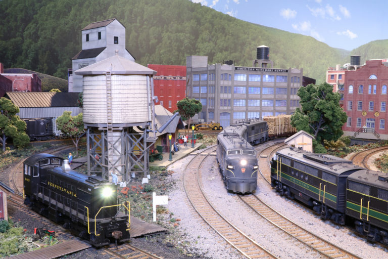 Deptford at home with model railroads