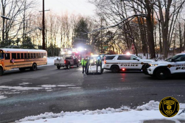 Student struck by vehicle at bus stop