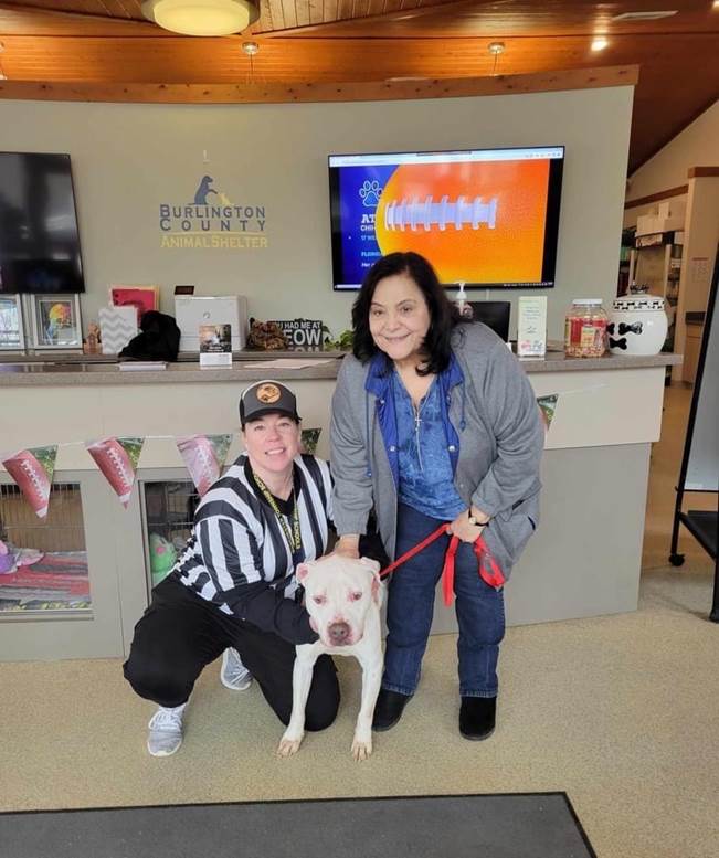 Burlington County Animal Shelter’s longest dog resident adopted on Super Bowl Sunday