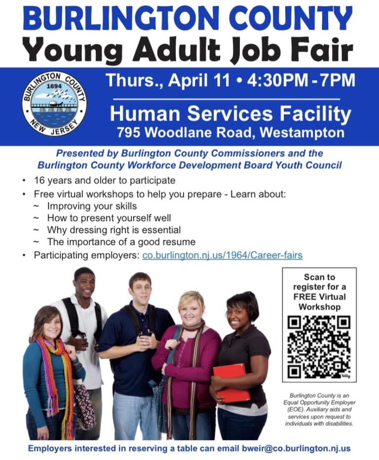 Burlington County hosting youth job fair