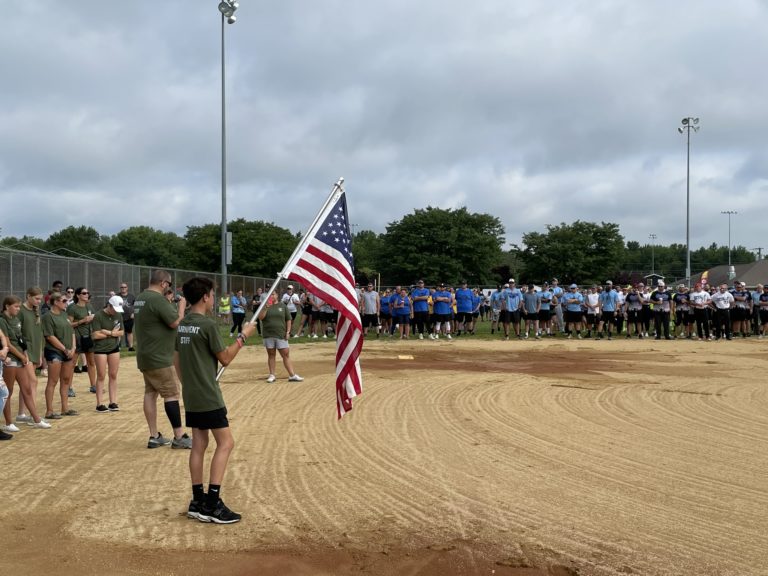 Playing for Bobby at softball tournament