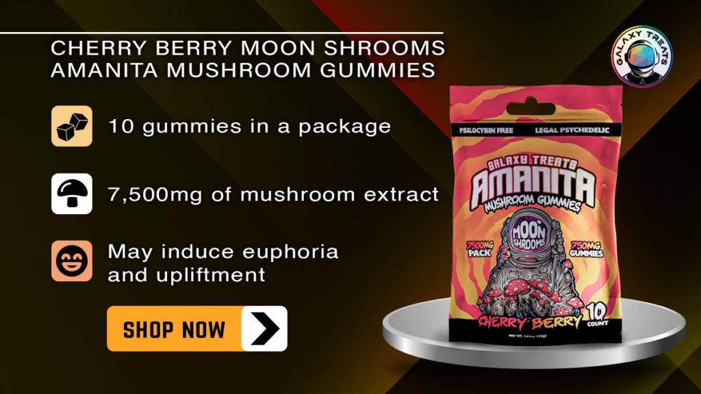 Cherry Berry Moon Shroom Amanita Mushroom Gummies