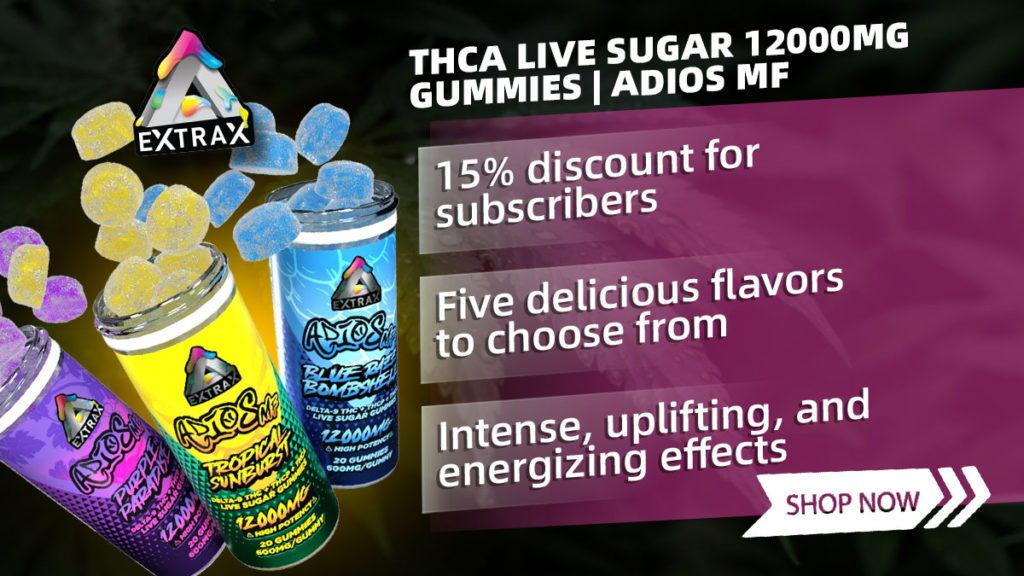 THCa Live Sugar 12000mg Gummies | Adios MF