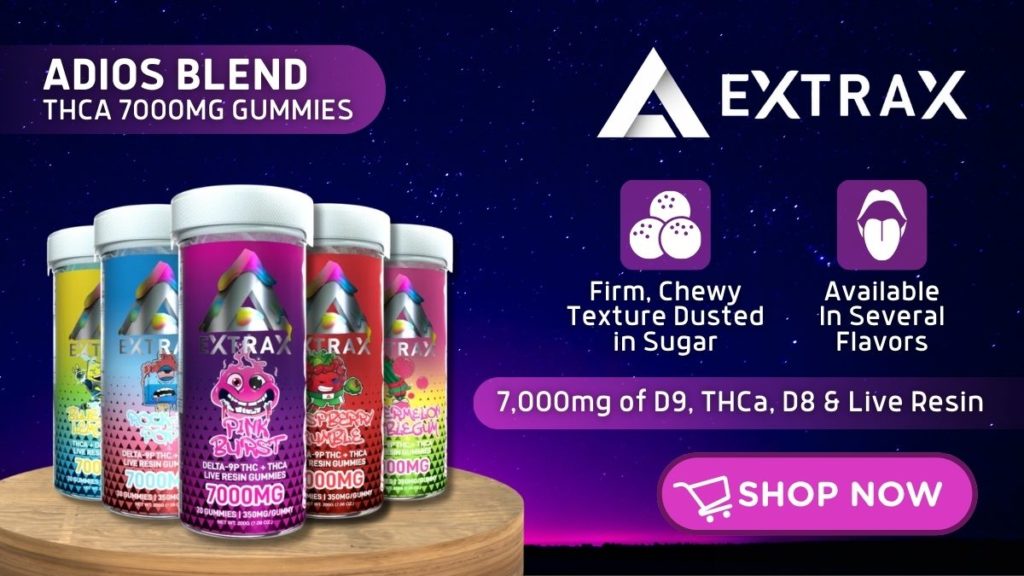 Delta Extrax THCa 7000mg Gummies Adios Blend