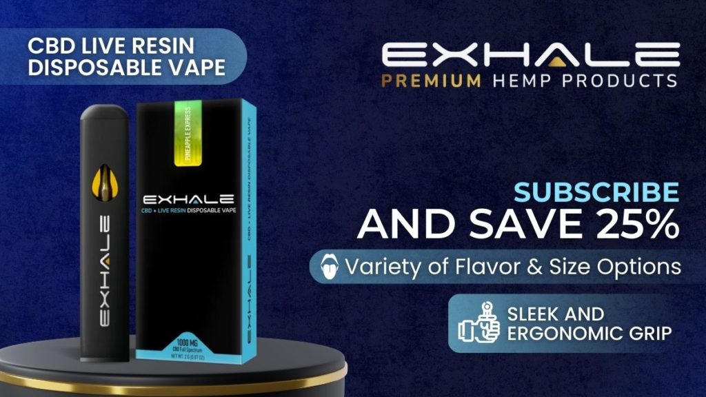 Exhale Wellness CBD Live Resin Disposable Vape