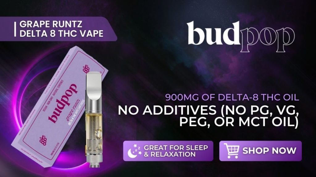 BudPop Grape Runtz Delta 8 THC Vape